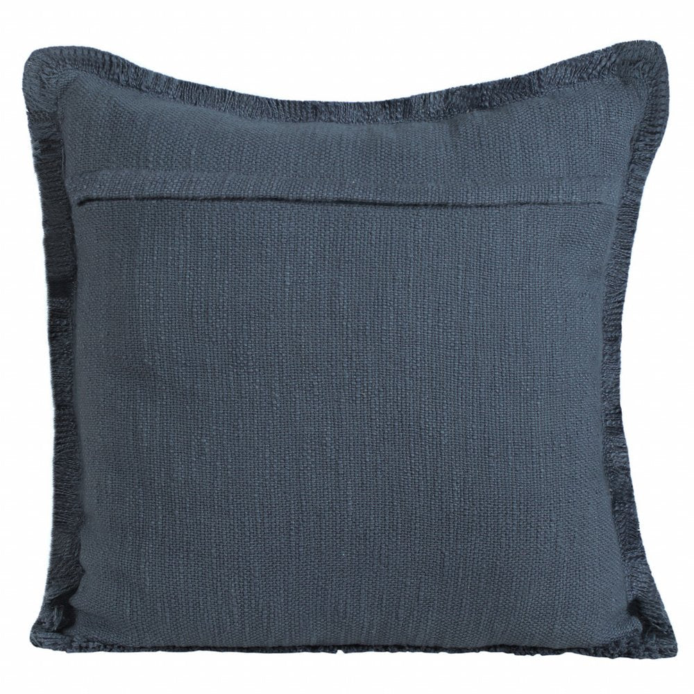 14" X 36" Navy Blue 100% Cotton Zippered Pillow