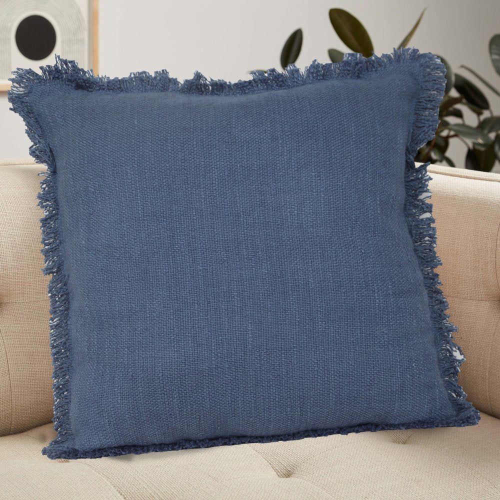 14" X 36" Navy Blue 100% Cotton Zippered Pillow