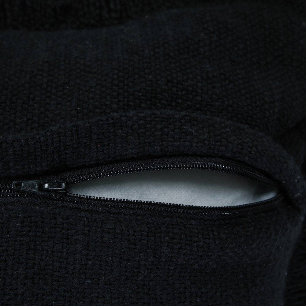 14" X 36" Navy Blue 100% Cotton Zippered Pillow