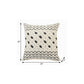 20" X 20" Cream And Black 100% Cotton Chevron Zippered Pillow