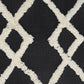 20" X 20" White And Black 100% Cotton Geometric Zippered Pillow