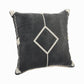 20" X 20" White And Black 100% Cotton Geometric Zippered Pillow