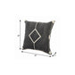 20" X 20" White And Black 100% Cotton Geometric Zippered Pillow