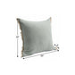 20" X 20" Aqua Blue And Cream 100% Cotton Zippered Pillow