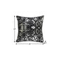 20" X 20" Black And Silver 100% Cotton Animal Print Zippered Pillow