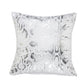 20" Black And Silver Cotton Throw Pillow