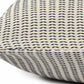 18" X 18" Navy And Ivory 100% Cotton Striped Zippered Pillow