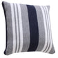 14" X 36" Navy Gray And White 100% Cotton Coastal Zippered Pillow