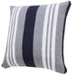 14" X 36" Navy Gray And White 100% Cotton Coastal Zippered Pillow