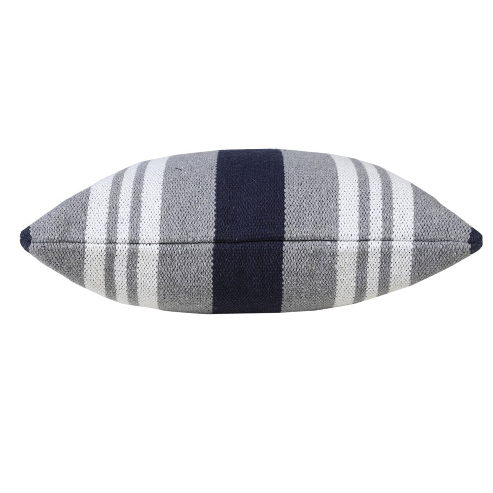 14" X 36" Beige and Gray Lumbar Throw Pillow