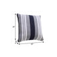 20" Navy Blue Gray And White Cotton Coastal Throw Pillow