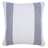 20" X 20" Black And White 100% Cotton Geometric Zippered Pillow