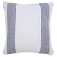 20" X 20" Black And White 100% Cotton Geometric Zippered Pillow