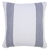 20" X 20" Black And White 100% Cotton Geometric Zippered Pillow
