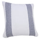 20" X 20" Deep Blue And White 100% Cotton Geometric Zippered Pillow