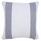 20" X 20" Black And White 100% Cotton Geometric Zippered Pillow
