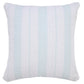 20" X 20" Bright Blue And White 100% Cotton Coastal Zippered Pillow