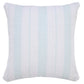 20" X 20" Bright Blue And White 100% Cotton Coastal Zippered Pillow