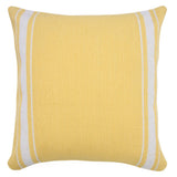 20" X 20" Green And White 100% Cotton Geometric Zippered Pillow