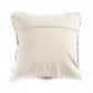 20" Maroon And Tan Cotton Striped Throw Pillow with Fringe