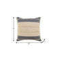 20" X 20" Denim Blue Tan And Taupe Jute Coastal Zippered Pillow