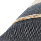 20" X 20" Denim Blue Tan And Taupe Jute Coastal Zippered Pillow