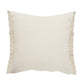 20" X 20" Denim Blue Tan And Taupe Jute Coastal Zippered Pillow