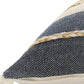 20" X 20" Denim Blue Tan And Taupe Jute Coastal Zippered Pillow