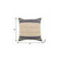 20" X 20" Denim Blue Tan And Taupe Jute Coastal Zippered Pillow