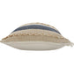 14" X 36" Denim Tan And Taupe Jute Coastal Zippered Pillow