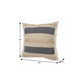 14" X 36" Denim Tan And Taupe Jute Coastal Zippered Pillow