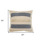 24" Denim Blue Jute Throw Pillow