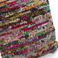 26" X 26" Red Green Blue Yellow Orange And Pink Natural Striped Zippered Pillow