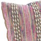 18" Pink and Ivory Throw Pillow