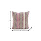18" Pink and Ivory Throw Pillow