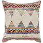 18" Blue And White Diamond Cotton Throw Pillow
