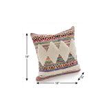 18" Blue and White Throw Pillow
