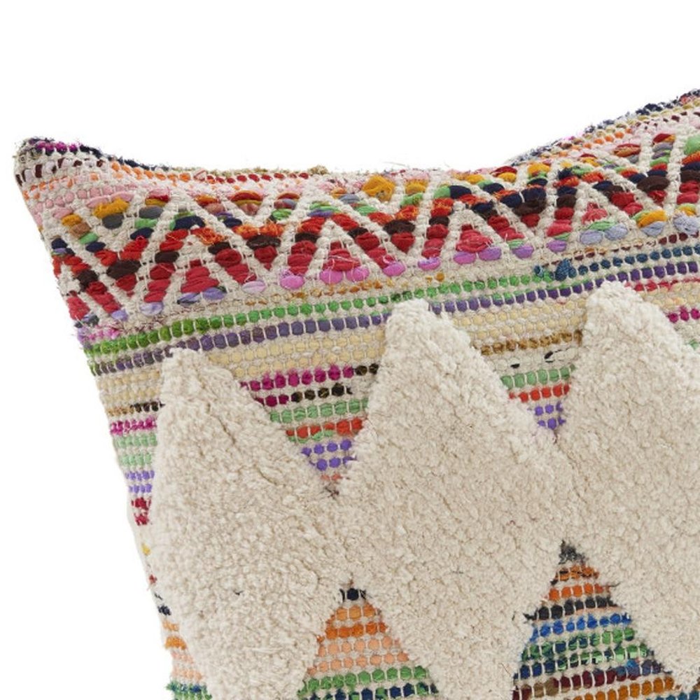 18" Blue and White Throw Pillow