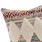 18" Blue And White Diamond Cotton Throw Pillow