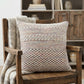 20" X 20" Ivory Red Green Blue Yellow And Orange 100% Cotton Geometric Zippered Pillow