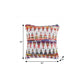 20" X 20" White Red Green Blue Yellow And Orange 100% Cotton Geometric Zippered Pillow