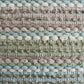 18" Blue And Green Cotton Striped Throw Pillow