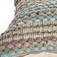 18" Blue And Green Cotton Striped Throw Pillow