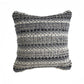 18" Blue And Green Cotton Striped Throw Pillow