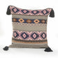 20" Black and Yellow Throw Pillow with Tassels