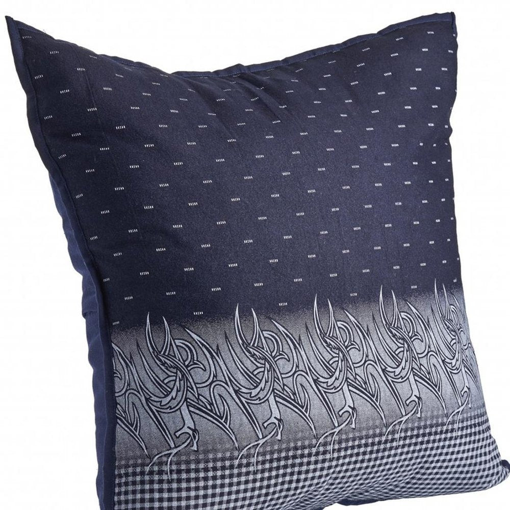 20" Black and Yellow Throw Pillow with Tassels