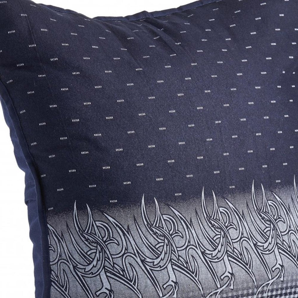 20" Black and Yellow Throw Pillow with Tassels