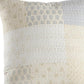 20" Pink And Off White Patchwork Cotton Throw Pillow