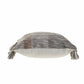 20" Gray And Light Brown Striped Throw Pillow with Tassels