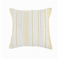 20" X 20" White Blue Gray And Tan 100% Cotton Striped Zippered Pillow